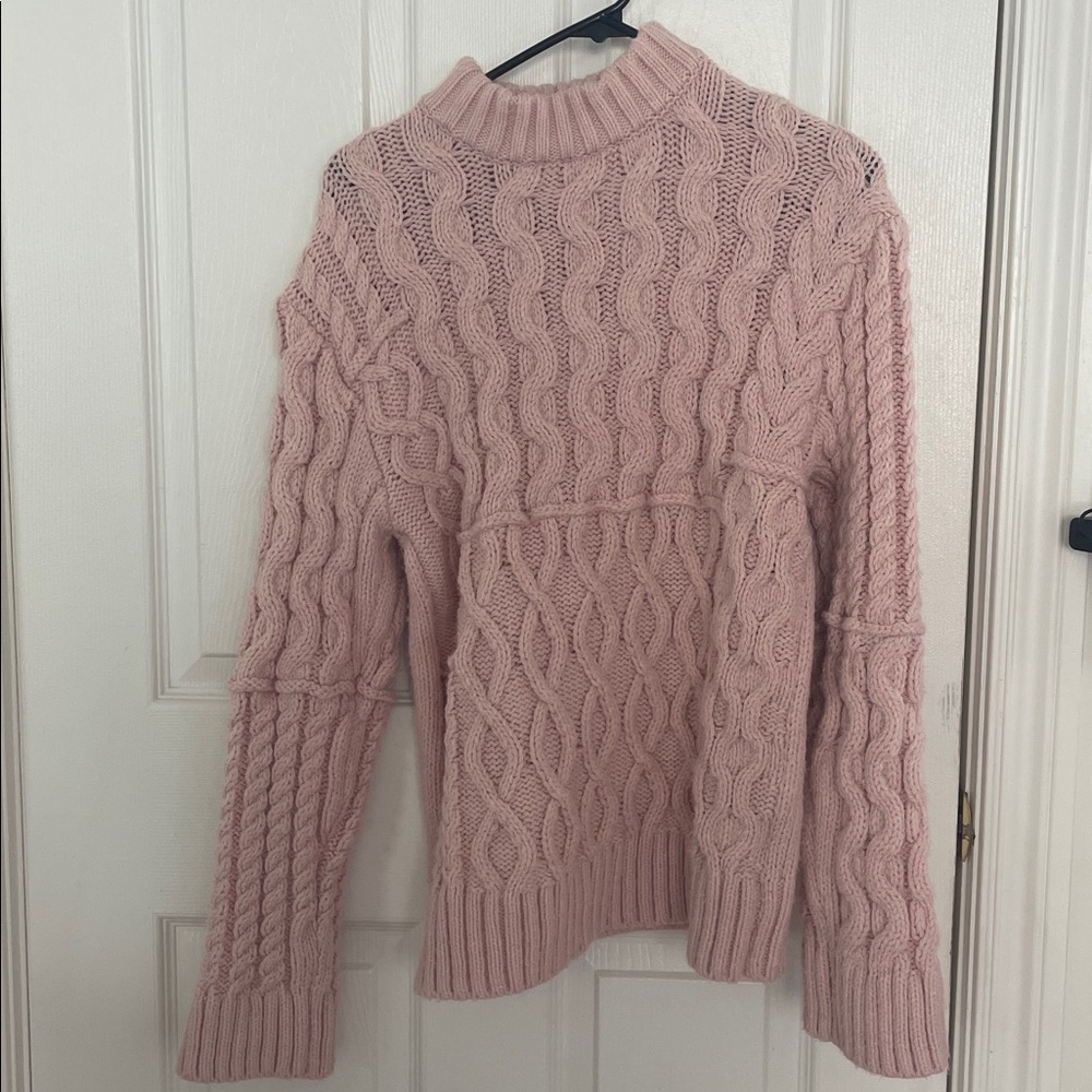 H&M Pink Cable Knit Sweater